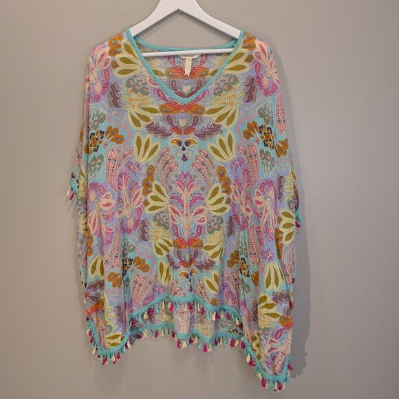 Matilda Jane Coverup Swim Beach Travel Vacation Tassel Layer - Size M - Picture 1 of 6